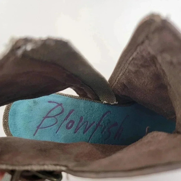 Blowfish Malibu Hemp Canvas Open Toe Wedges - 10 - Picture 6 of 9